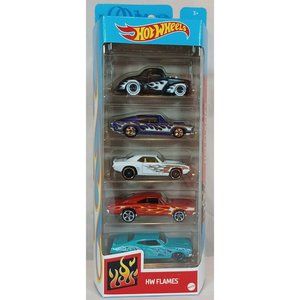 Hot Wheels 5 Car Gift Pack, HW Flames, 2021, New, 1:64 Die-Cast Mattel